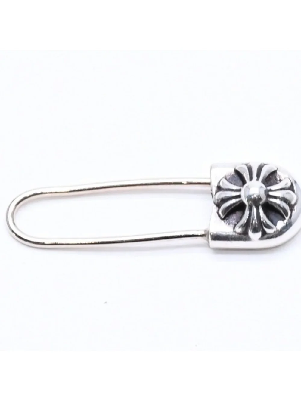 Chrome Hearts Safety Pin CH Plus SM ER CH Pin Small Earrings 925